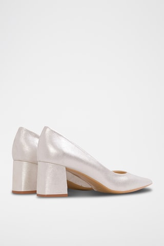 Leren Pumps - Zilverkleurig
