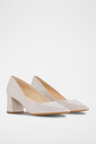 Leren Pumps - Zilverkleurig