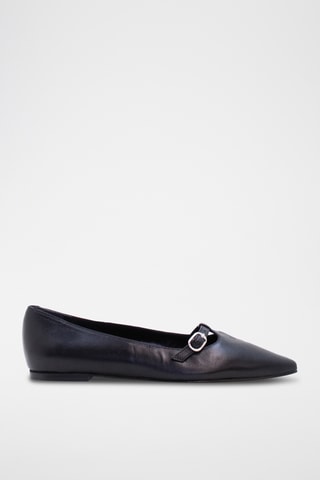 Leren Ballerina's - Zwart