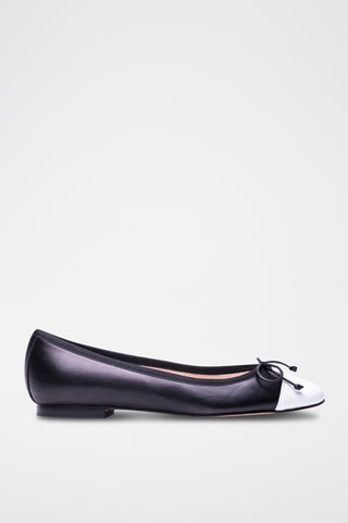 Leren Ballerina's - Zwart