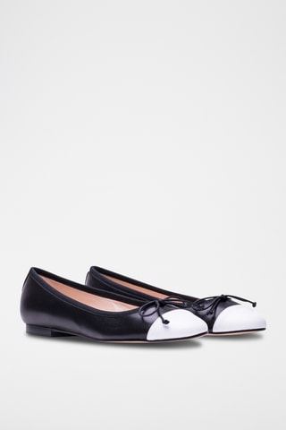 Leren Ballerina's - Zwart