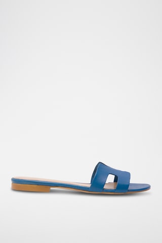 Leren Muiltjes - Blauw