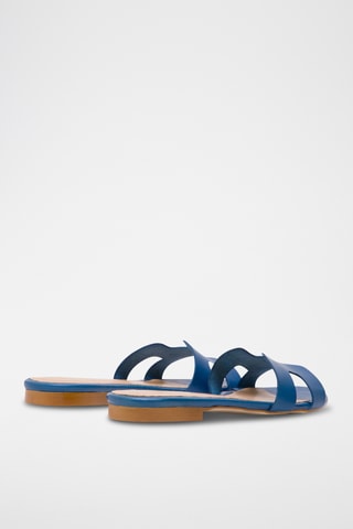 Leren Muiltjes - Blauw