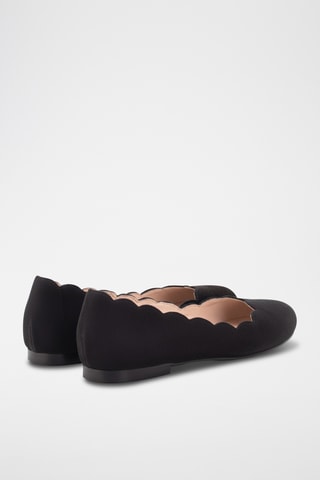 Nubuck Ballerina's - Zwart