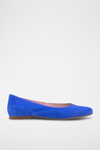 Nubuck Ballerina's - Blauw