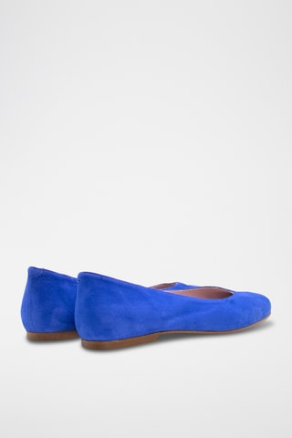Nubuck Ballerina's - Blauw
