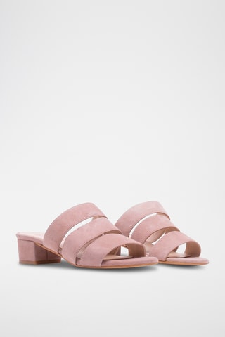 Nubuck Muiltjes met Hak - Nude