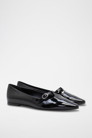 Lakleren Ballerina's - Zwart