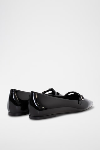 Lakleren Ballerina's - Zwart