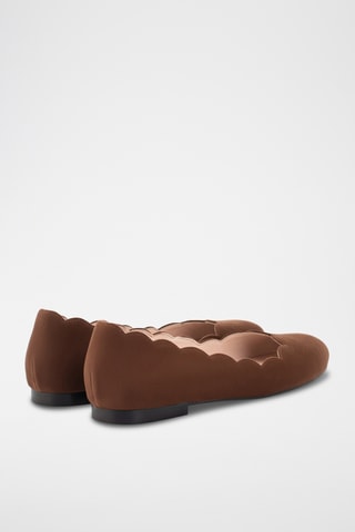 Nubuck Ballerina's - Bruin