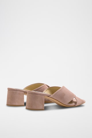 Nubuck Muiltjes met Hak - Nude