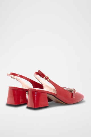 Gelakte Mary Janes met Hak - Rood