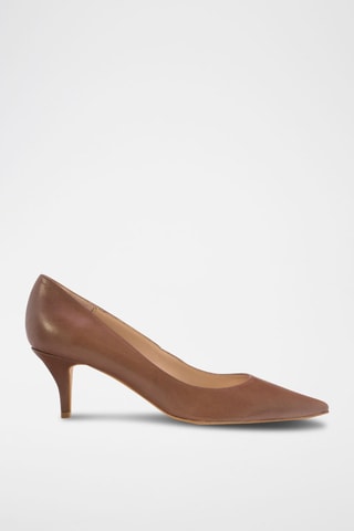 Leren Pumps met Hak - Bruin