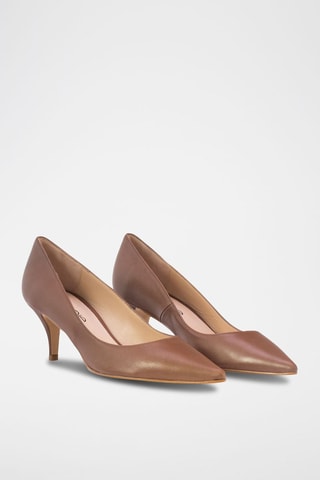 Leren Pumps met Hak - Bruin