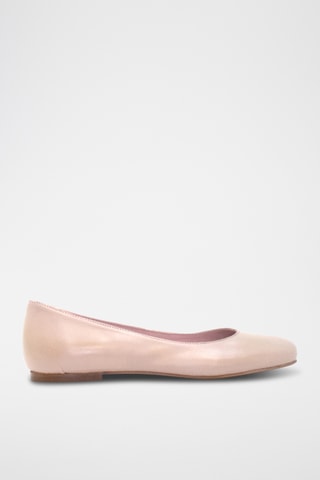Leren Ballerina's - Nude