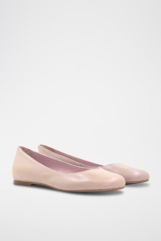 Leren Ballerina's - Nude