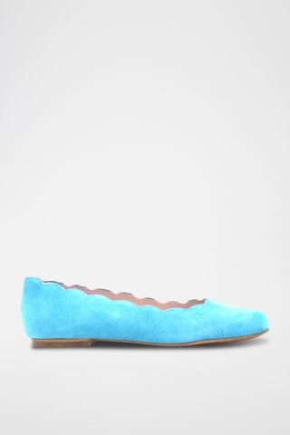 Nubuck Ballerina's - Turquoise