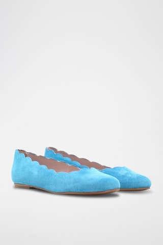 Nubuck Ballerina's - Turquoise
