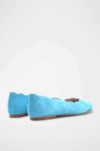 Nubuck Ballerina's - Turquoise