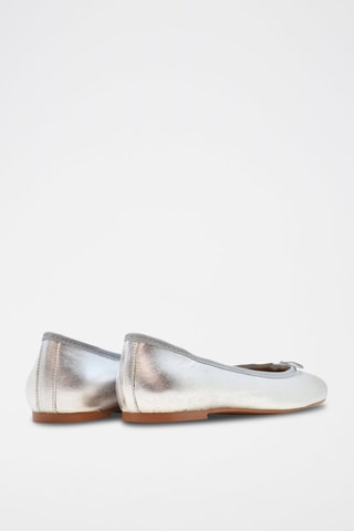 Leren Ballerina's Mariane - Zilverkleurig