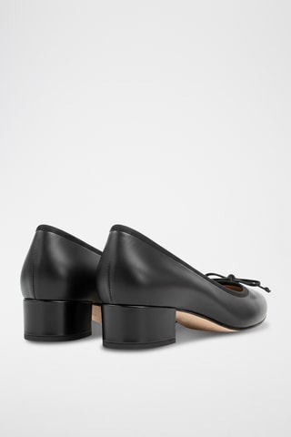 Leren Ballerina's - Zwart