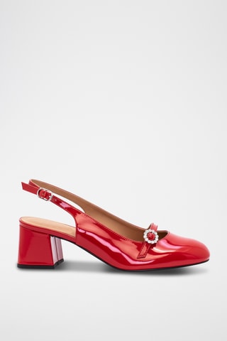 Lakleren Pumps - Rood