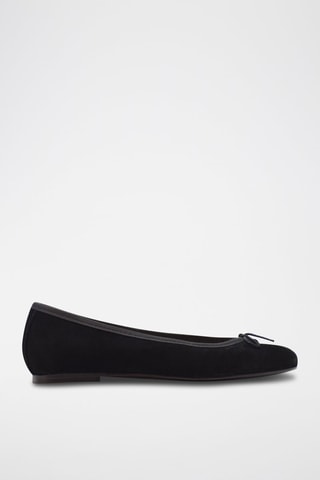 Nubuck Ballerina's Mariane - Zwart
