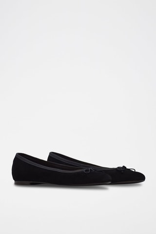 Nubuck Ballerina's Mariane - Zwart