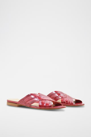 Leren Muiltjes - Rood