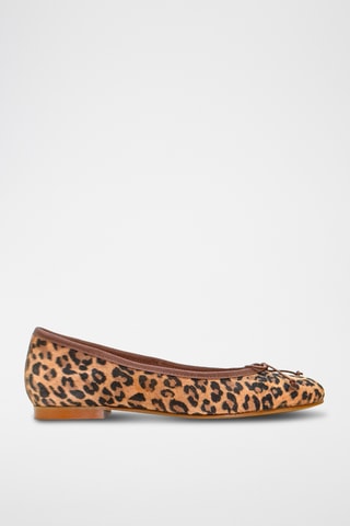 Leren Ballerina's - Bruin