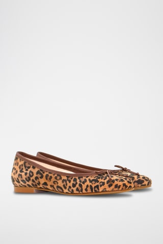 Leren Ballerina's - Bruin