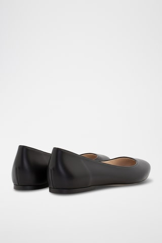 Leren Ballerina's - Zwart
