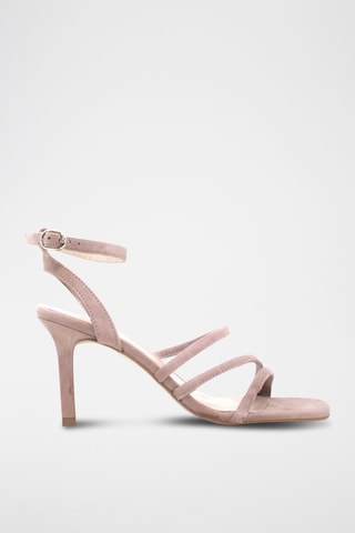 Nubuck Sandalen met Hak - Geel
