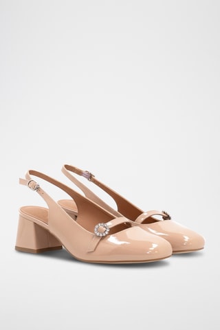 Lakleren Pumps - Nude