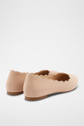 Leren Ballerina's - Nude