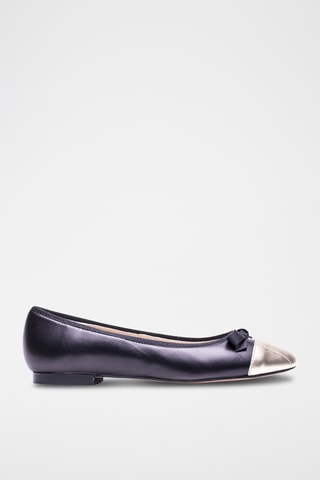 Leren Ballerina's - Zwart