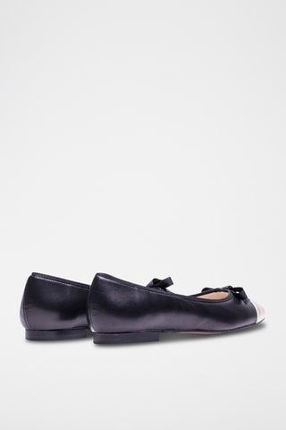 Leren Ballerina's - Zwart
