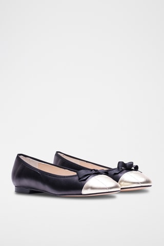 Leren Ballerina's - Zwart