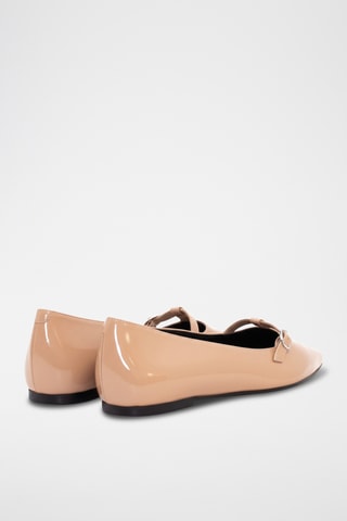 Lakleren Ballerina's - Nude