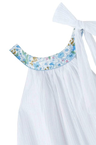 Vestido - Blanco, azul y amarillo