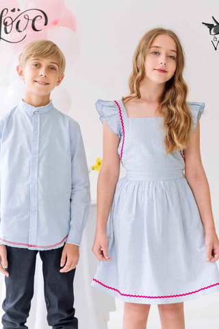 Pichi - Blanco, azul y rosa