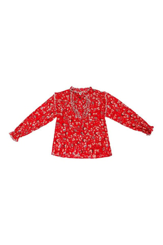 Blusa - Blanco, rojo y azul