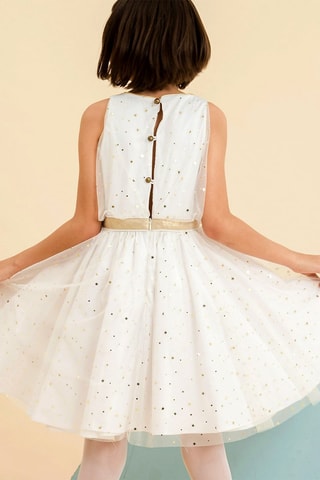Vestido plisado - Blanco