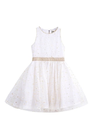 Vestido plisado - Blanco