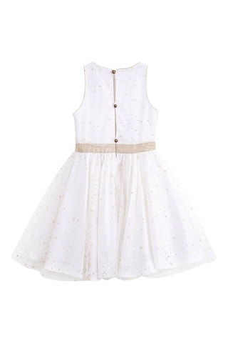 Vestido plisado - Blanco