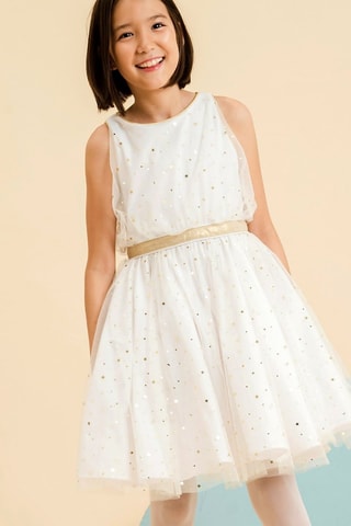 Vestido plisado - Blanco