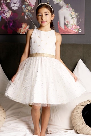 Vestido plisado - Blanco