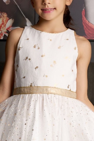 Vestido plisado - Blanco