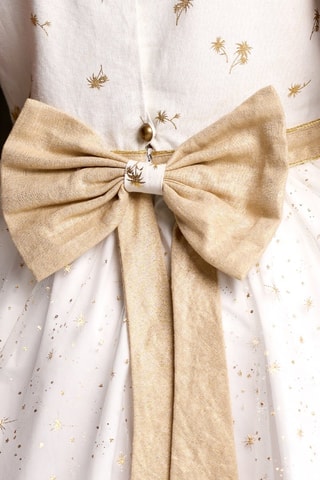 Vestido plisado - Blanco