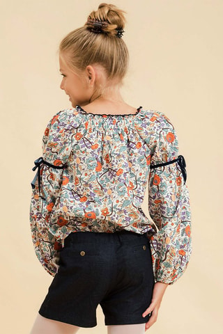 Short de terciopelo - Azul, rosa y gris